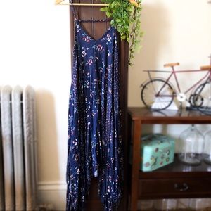 Floral Print Handkerchief Hem Dress